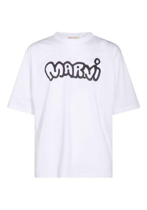 t-shirt logo uomo bianca MARNI | HUMU0223WP USCY53LOW01